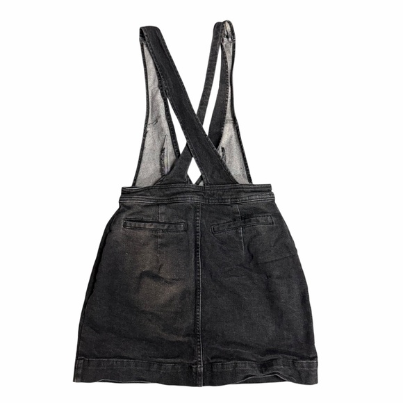 Free People Old School Love Denim Black Jumper Mini Dress Size 0 - Picture 4 of 9